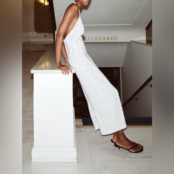 NWT - Zara MIRRORS HALTER DRESS - XS - Picture 3 of 6